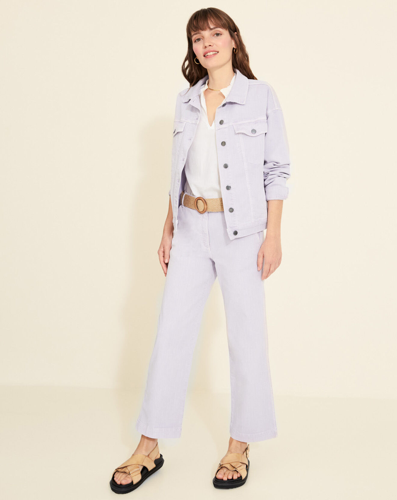 Yerse Veste en Jean Coralie violet