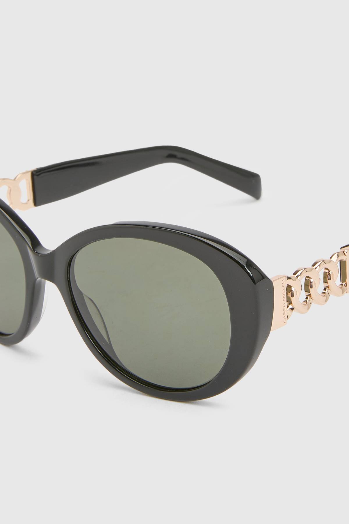 KarenMillen Lunettes De Soleil Carrées À Détails Dorés