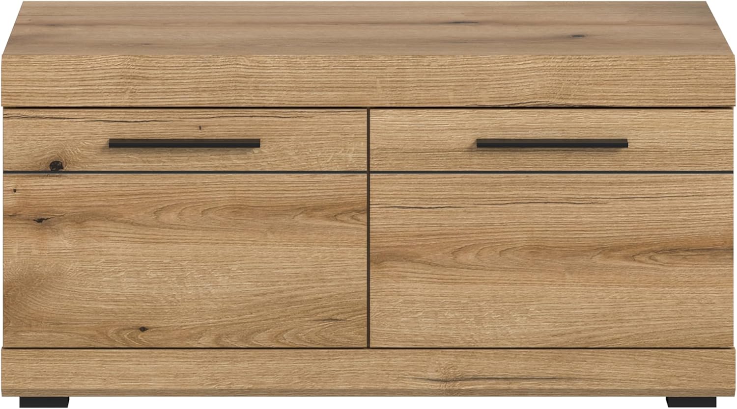 xonox.home Garderobe Scout Sitzbank Bank Garderobenbank Flurbank Truhe Schuhregal in Evoke Oak Eiche Nb., ca. 90x44x40 cm