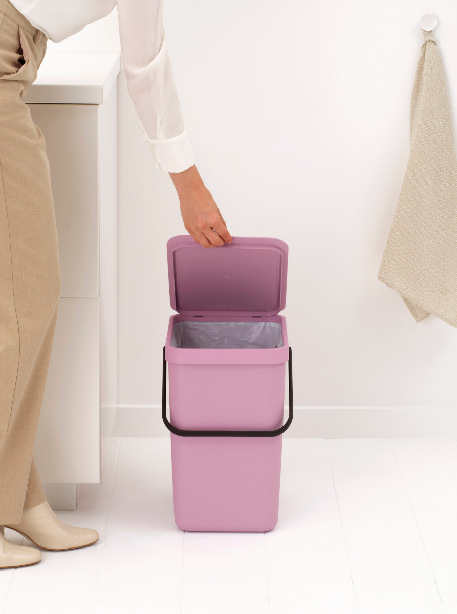 Sort & Go afvalemmer, 25 liter - Lilac Pink