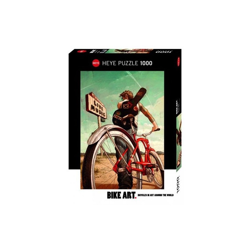 Puzzle 1000 pièces - Bike art music ride