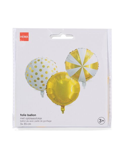 ballon alu doré lot de 3