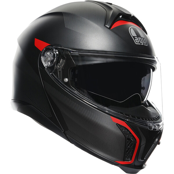 AGV - Casque Tourmodular Frequency Noir Mat / Rouge