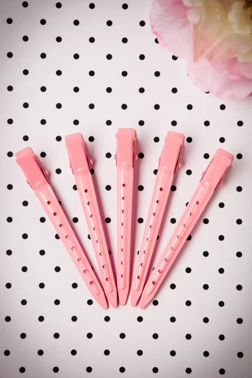 Lauren Rennells Vintage haarstyling: Hollywood Duckbill Clipettes in roze