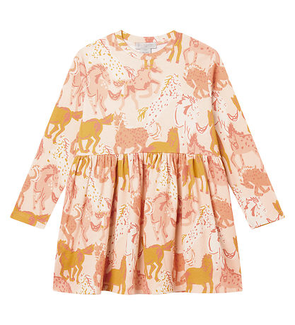 Stella McCartney Kids Kleid - Rib - Rosa/Orange m. Pferde
