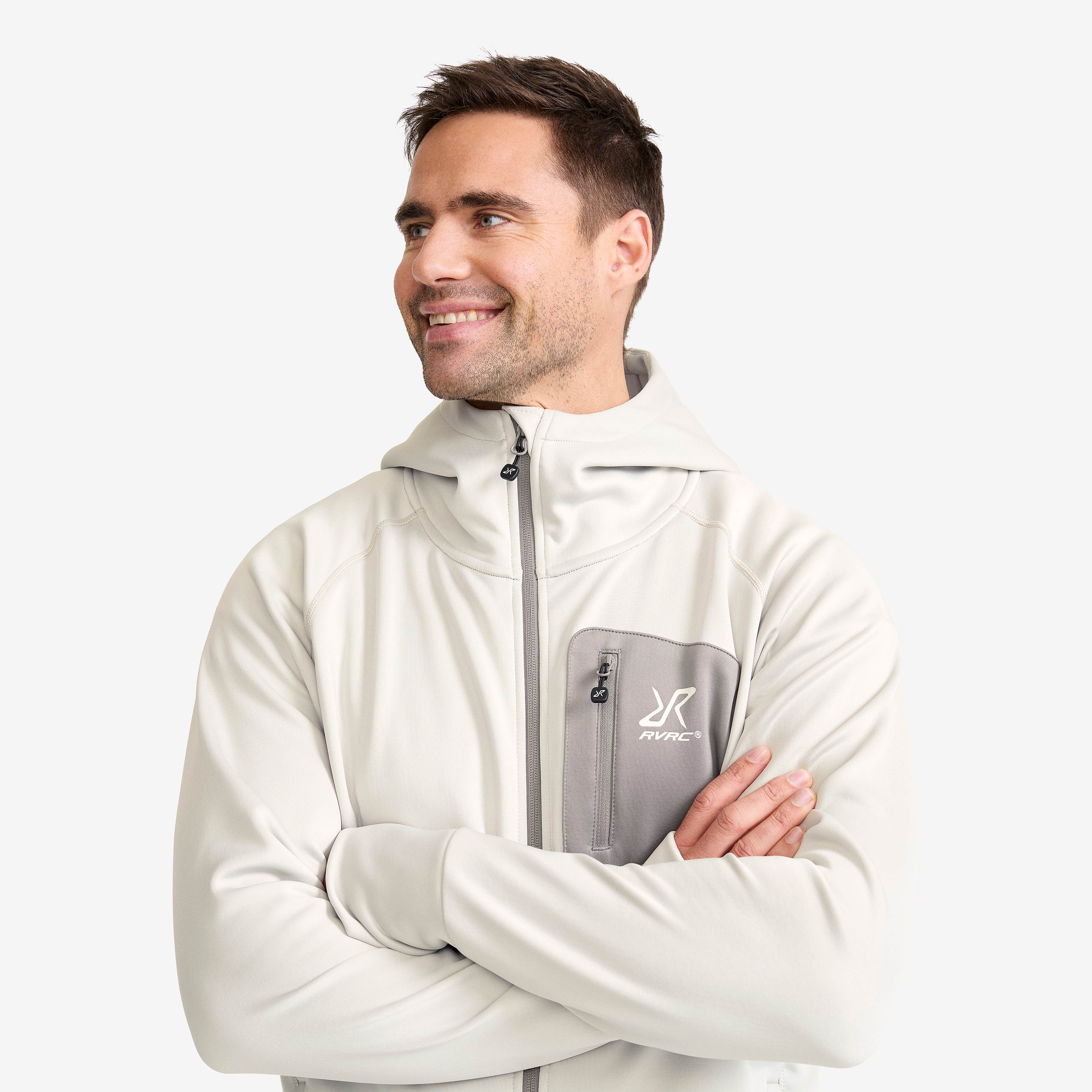 Evolution Stretch Fleece Hoodie Herre Vapor Blue