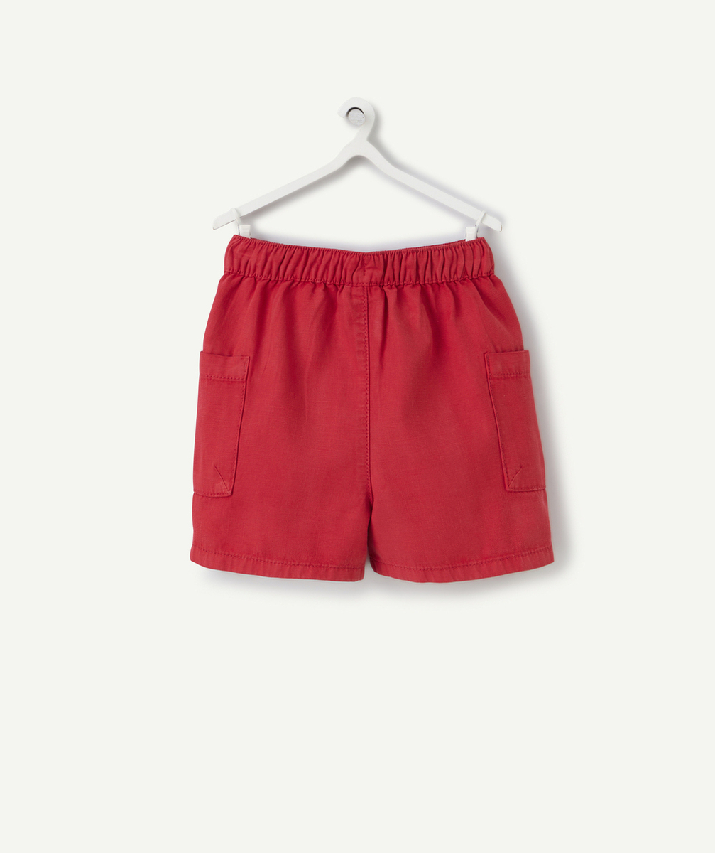 bermuda cargo bébé garçon en viscose responsable rouge