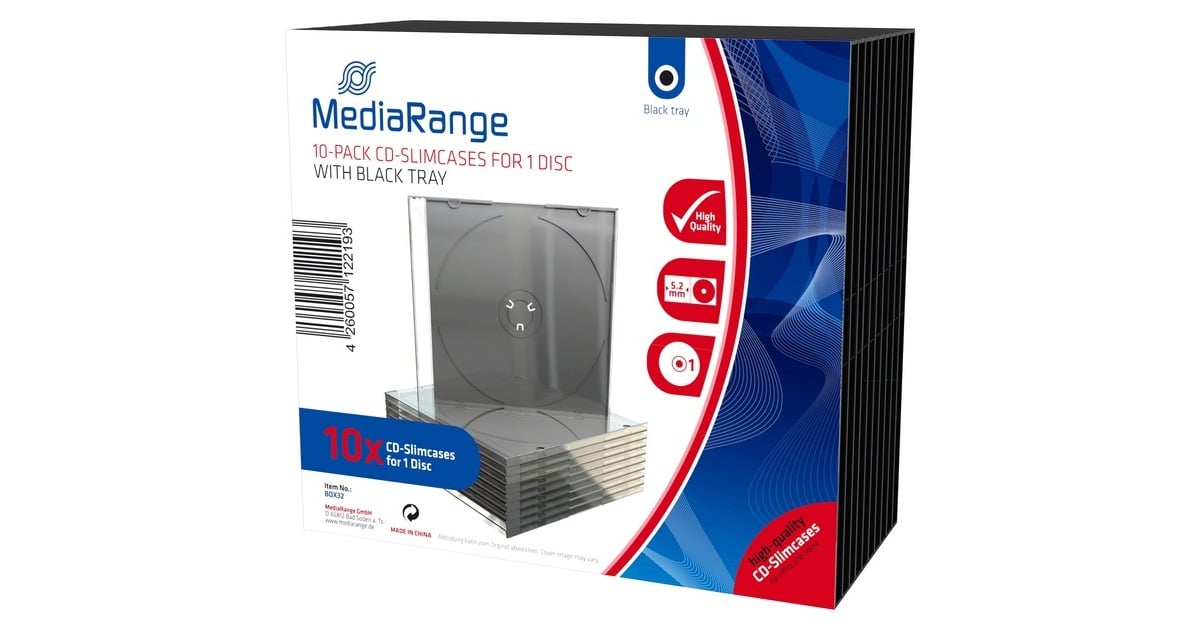 MediaRangeBOX32 sleeve  (10 Stuks, voor DVD/CD, Retail)