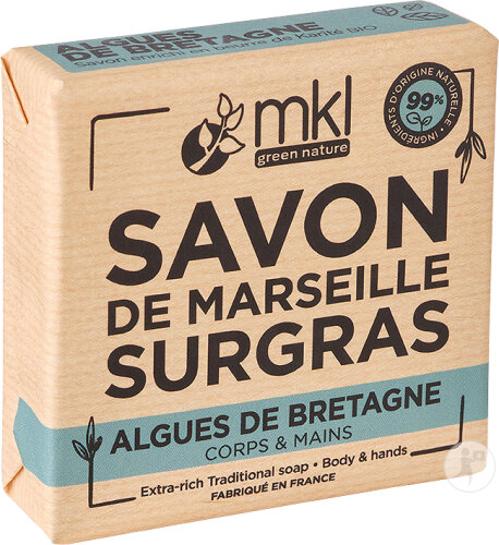 MKL Green Nature Savon De Marseille Solide Surgras Algues De Bretagne Bio 100g