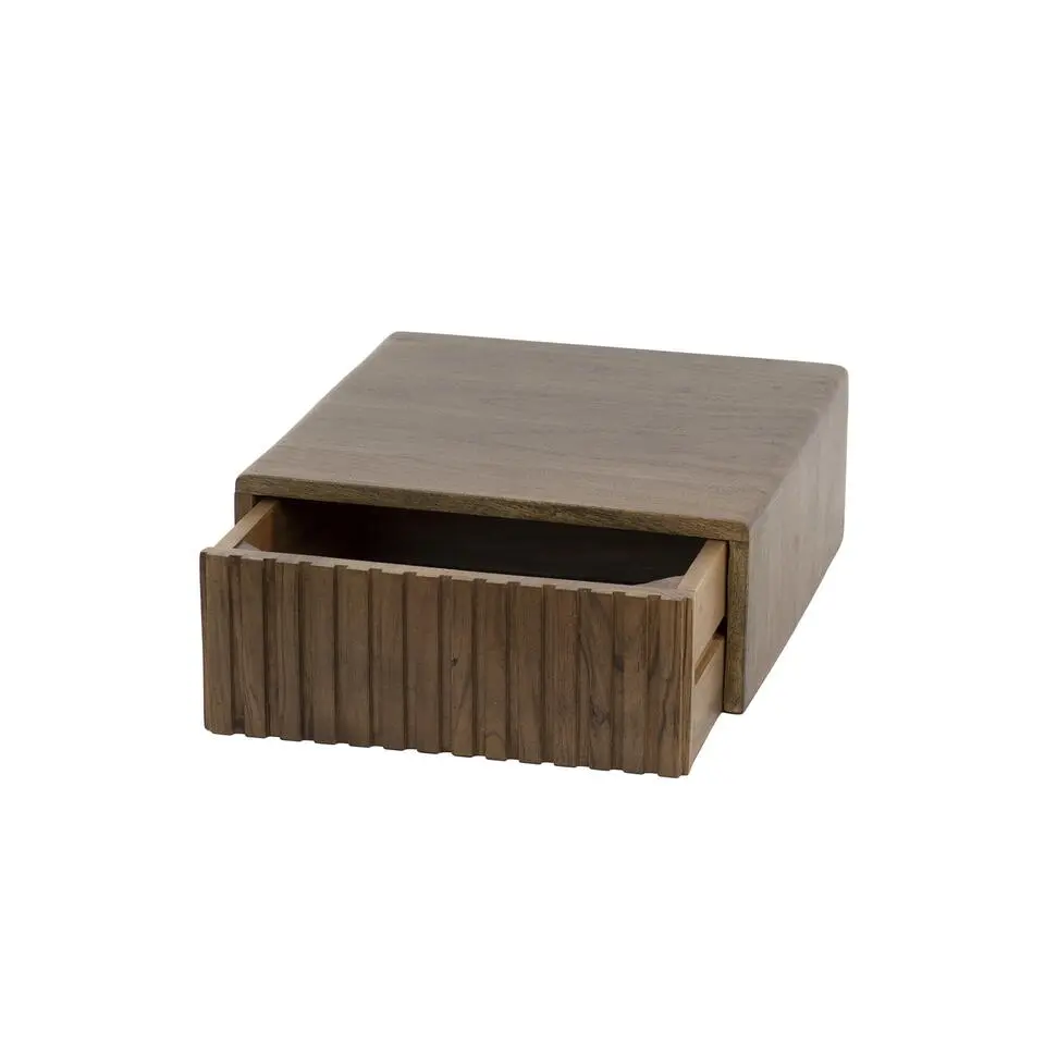 Nachtkastje Bruin Acaciahout - 35x35x14cm - Carve
