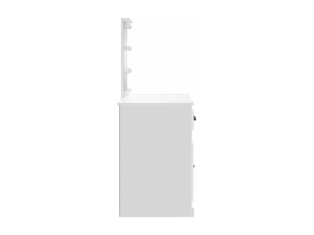 Coiffeuse avec lumières LED blanc 90x42x132,5 cm