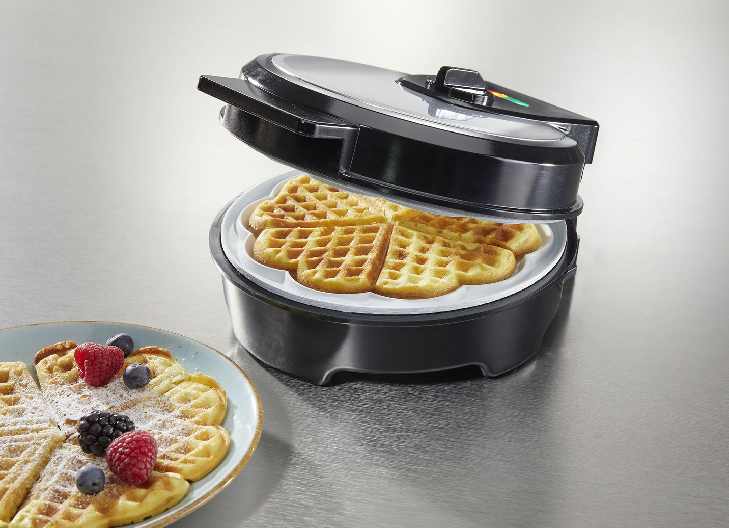 Waffeleisen für dünne und dicke Waffeln in nur 2–3 Minuten