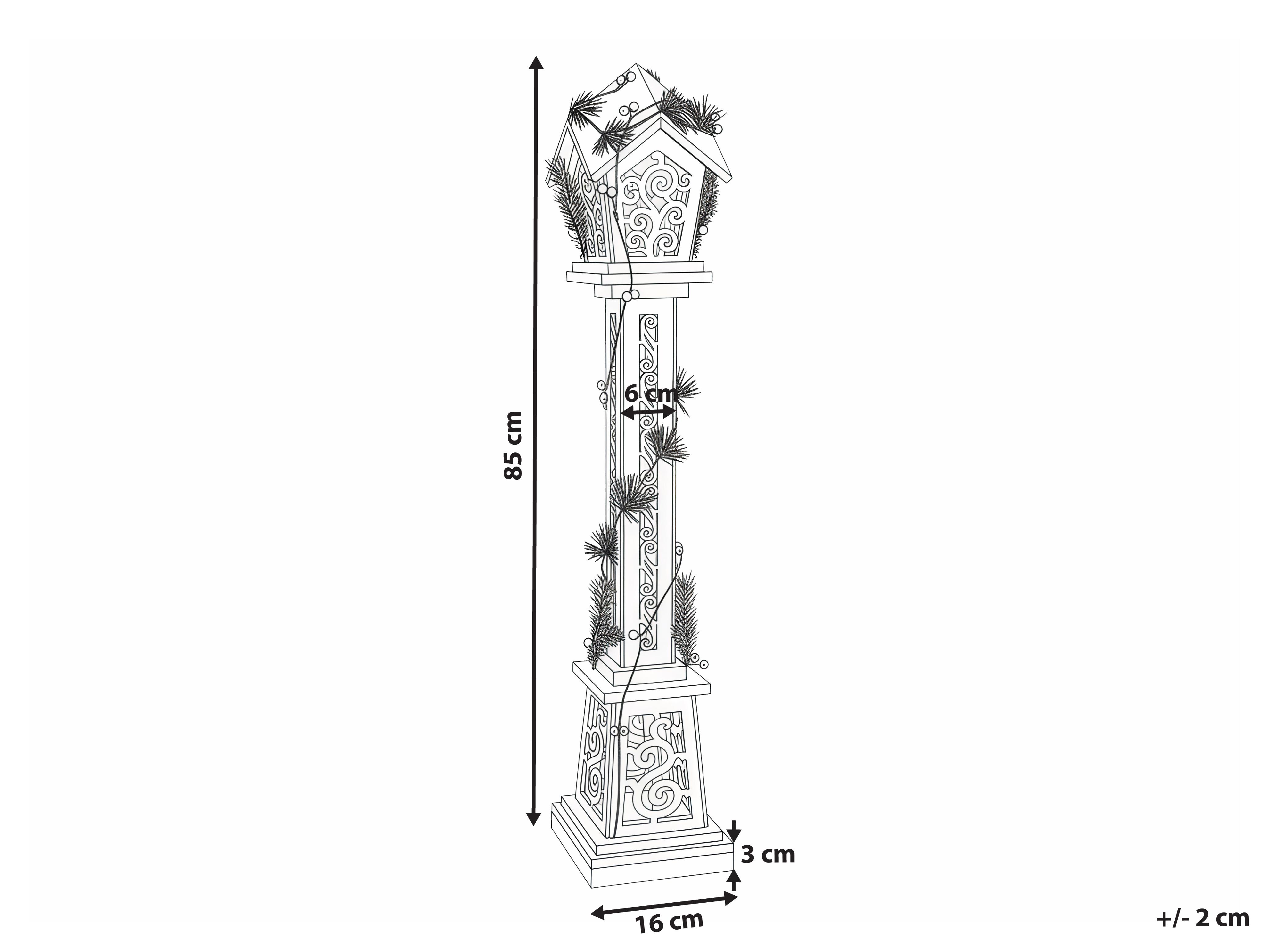 Kerstdecoratie LED LUMMENE Kerstlantaarnpaal 80 cm Wit