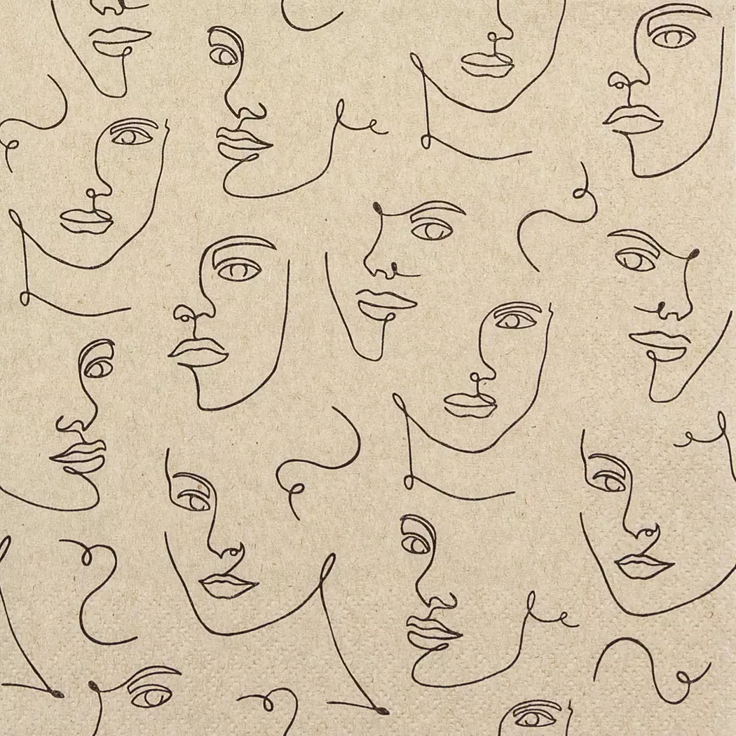 Serviette Faces 20tlg.