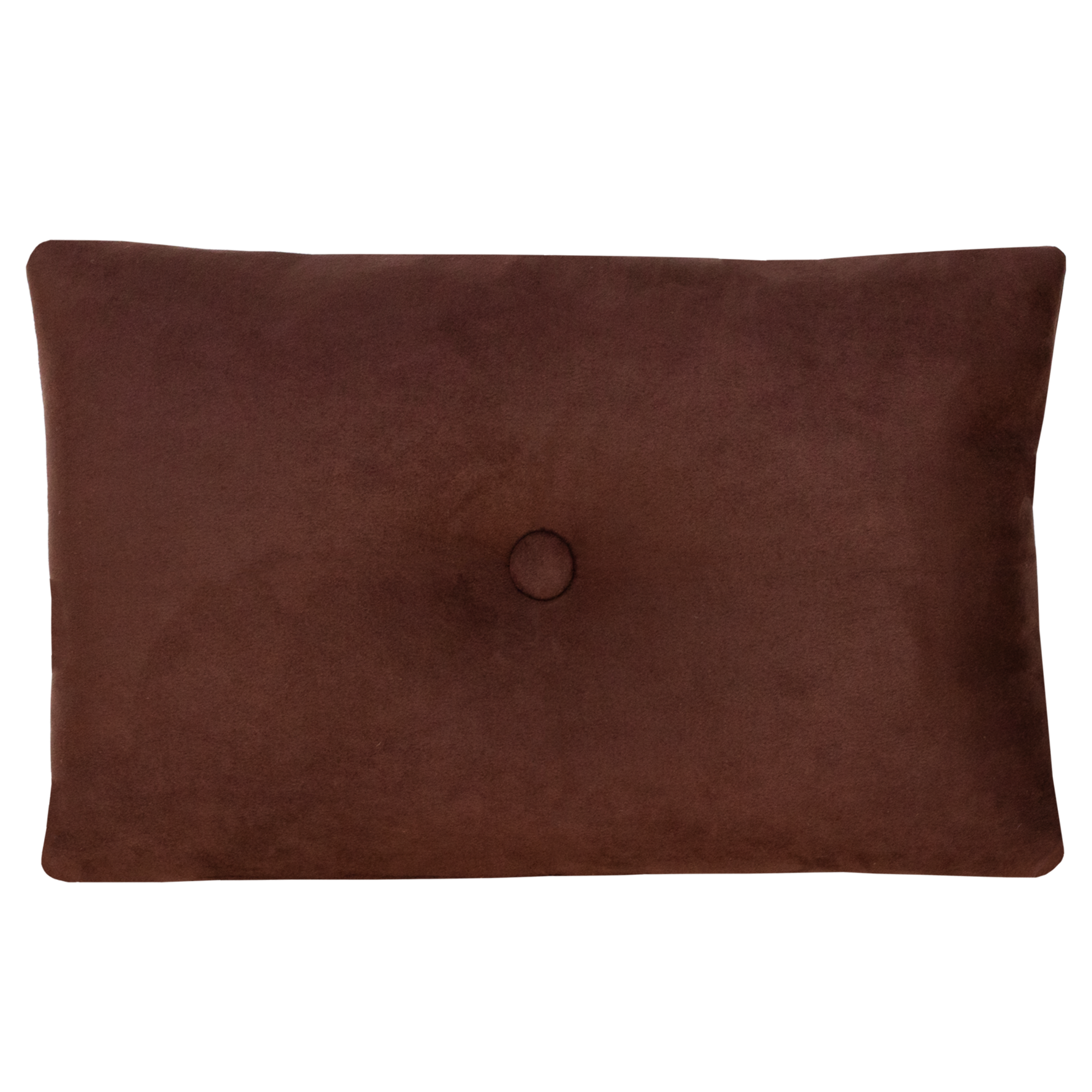 Sierkussen suède knoop dark chocolate 55x37 cm