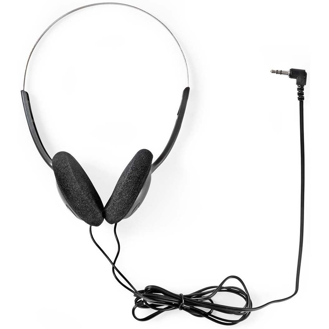 Nedis HPWD1101BK lichtgewicht on-ear koptelefoon zwart 3.5 mm