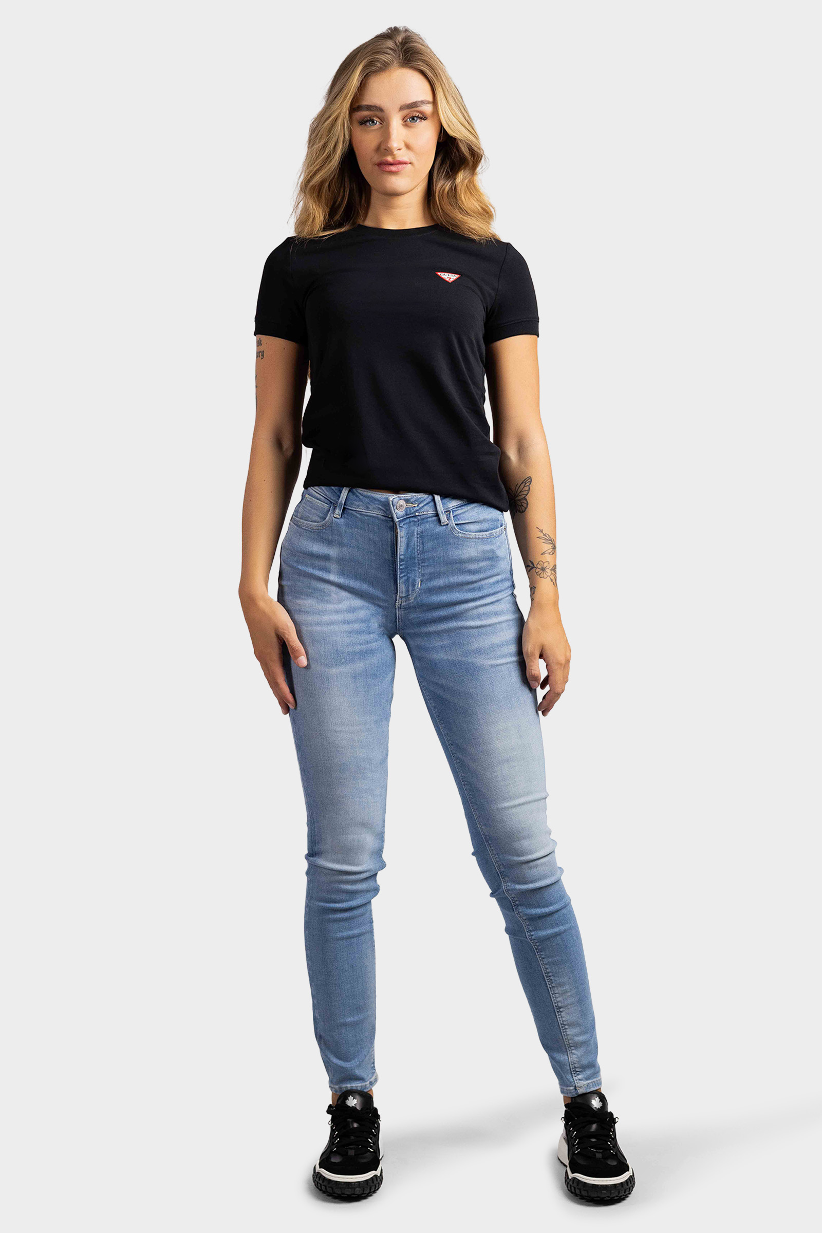 Guess 1981 Skinny Jeans Dames Lichtblauw