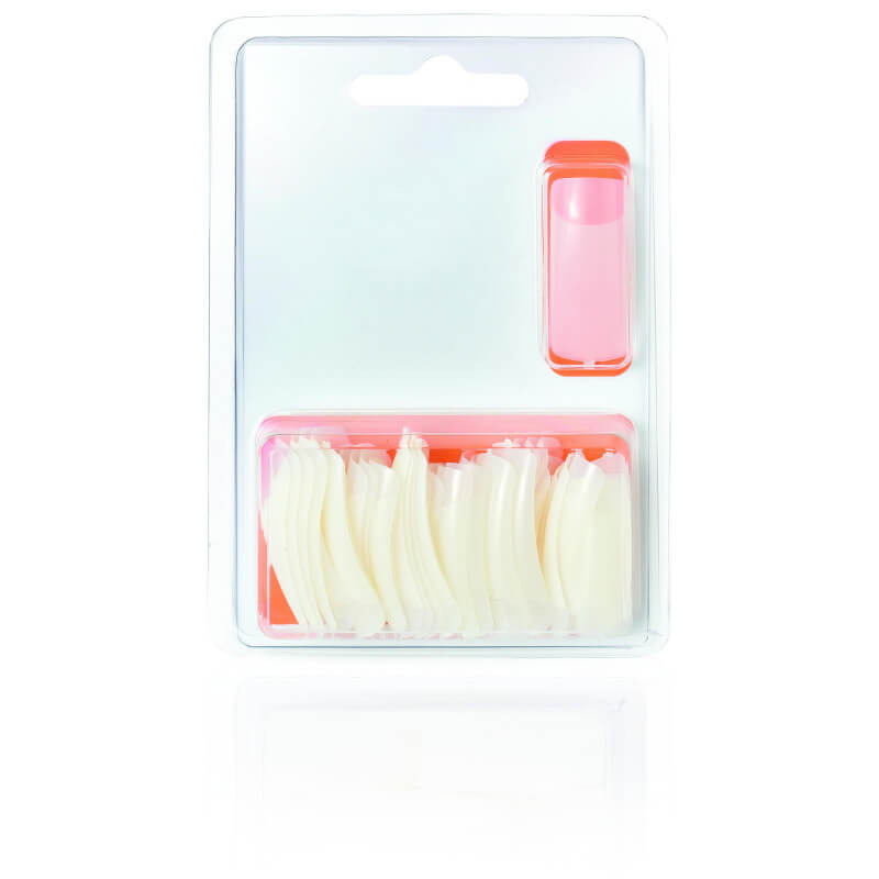 Boîte 50 Tips naturels carrés à bande longue 10 tailles X 5 pcs