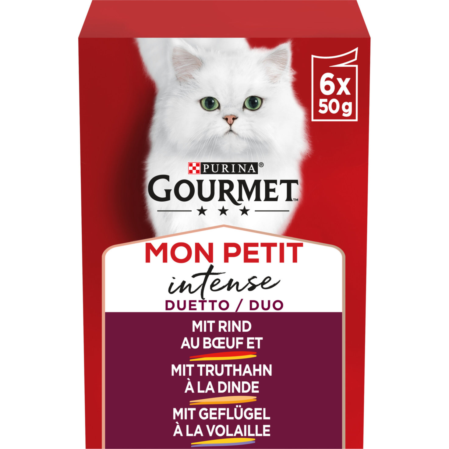 Gourmet Mon Petit Katzenfutter in Sauce Rind & Huhn 6x50g