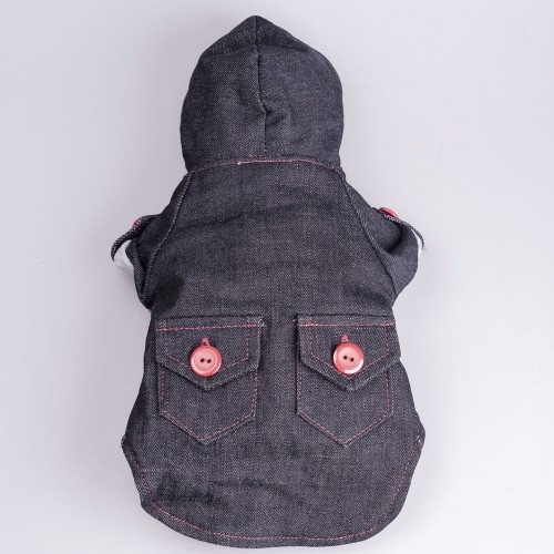 Casaco jeans Bella para cães, azul