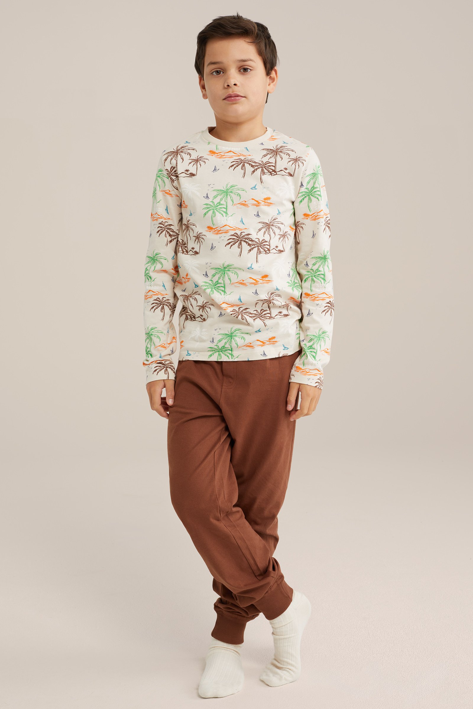 Jongens pyjama met dessin WE Fashion Beige