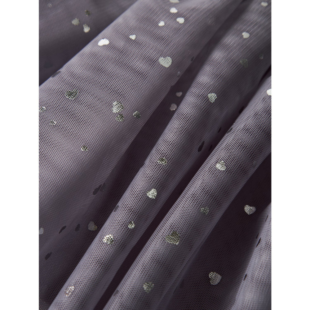 Køb Name It Lavender Gray Silver Foil Nmfterana Tyl Nederdel