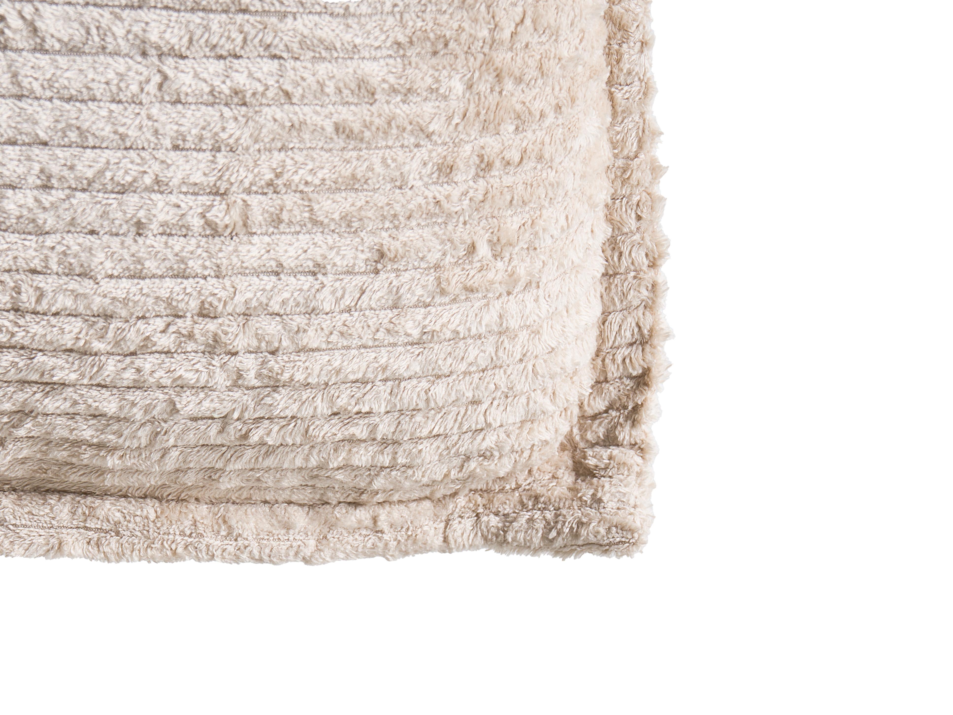 Set van 2 sierkussens MARANTA Corduroy 30 x 30 cm 45 x 45 cm Lichtbeige effen