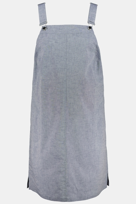 Bellieva Trägerkleid, verstellbare Träger, seitliche Knöpfe, A-Line, Biobaumwolle, GOTS