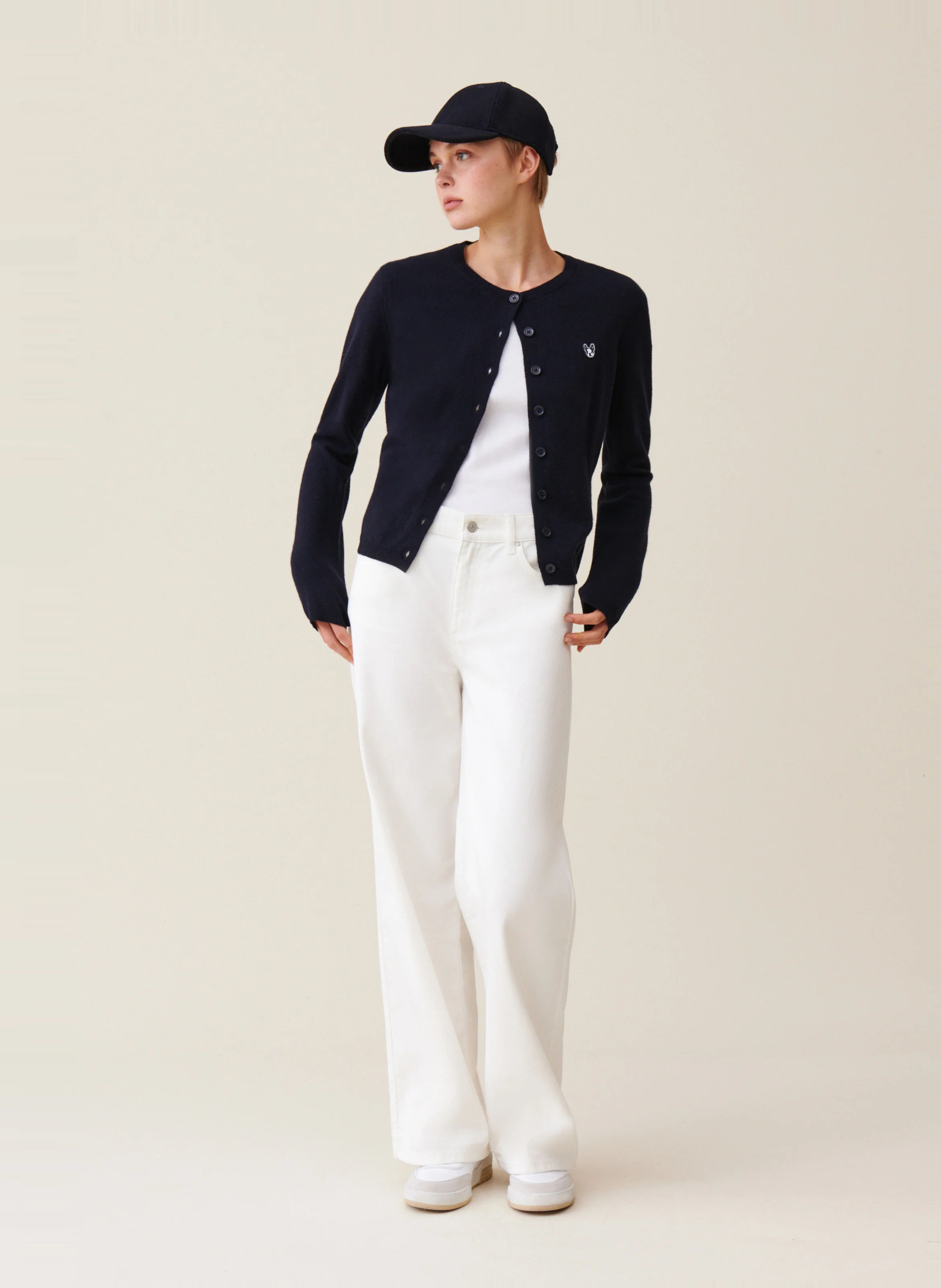 Cardigan en laine| Bleu