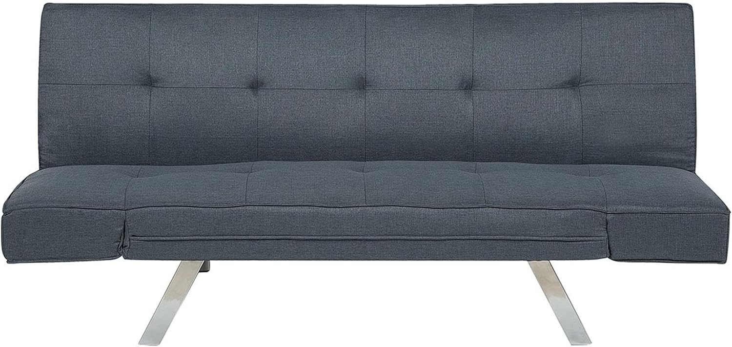 Beliani Blaues Elegantes Sofa mit Schlaffunktion mit Polsterbezug Bristol II
