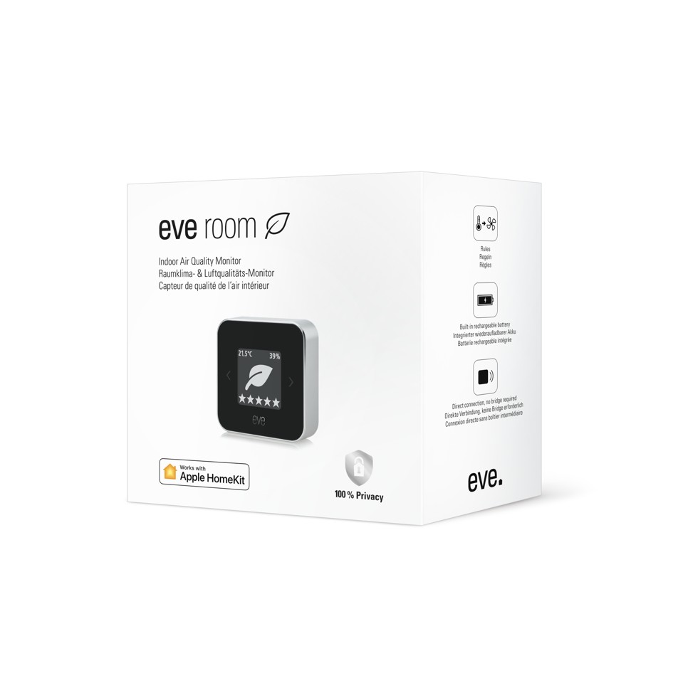 Eve Room - Indendørs luftkvalitetssensor med Apple HomeKit-teknologi