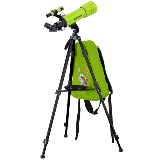 Telescópio refrator Bresser Junior 70/400 com mochila (verde)