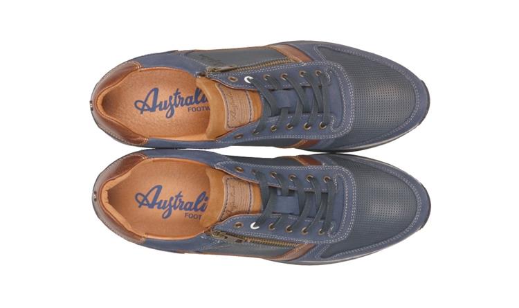 Australian Footwear Browning width H leather ocean blue-cognac SIP