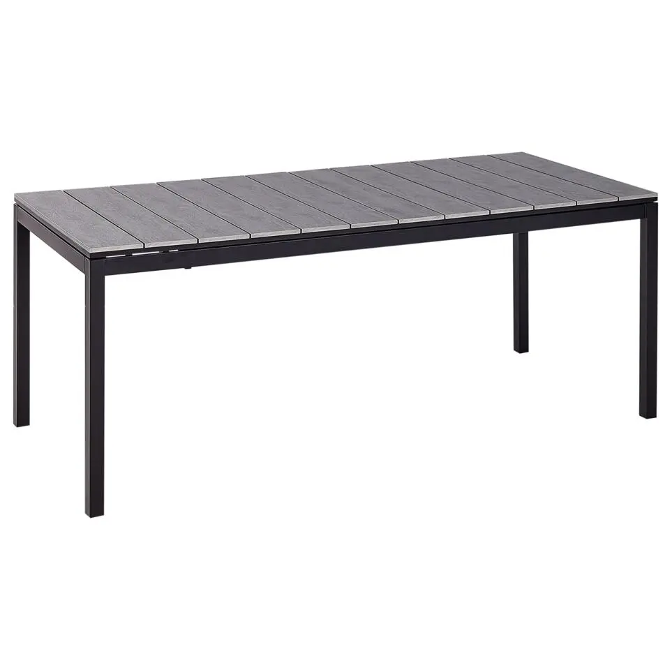 TOFANE - Eettafel uitschuifbaar - Grijs - 198/248 x 90 - Aluminium