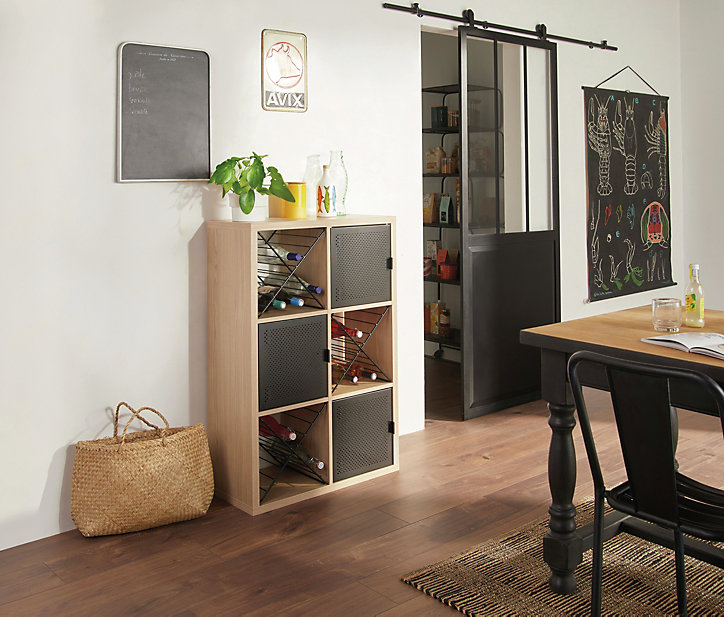 Croisillon en métal pour étagère GoodHome Mixxit noir
