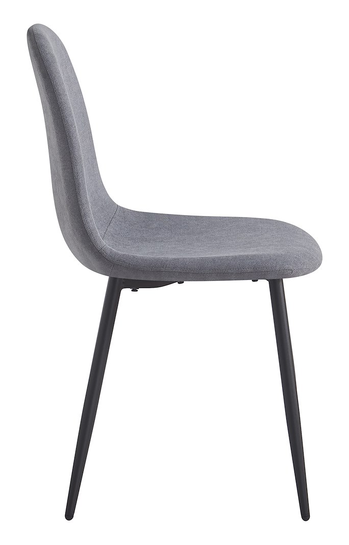 Venus spisestol Tekstil Lino 14 Light Gray med sortlakkert matell