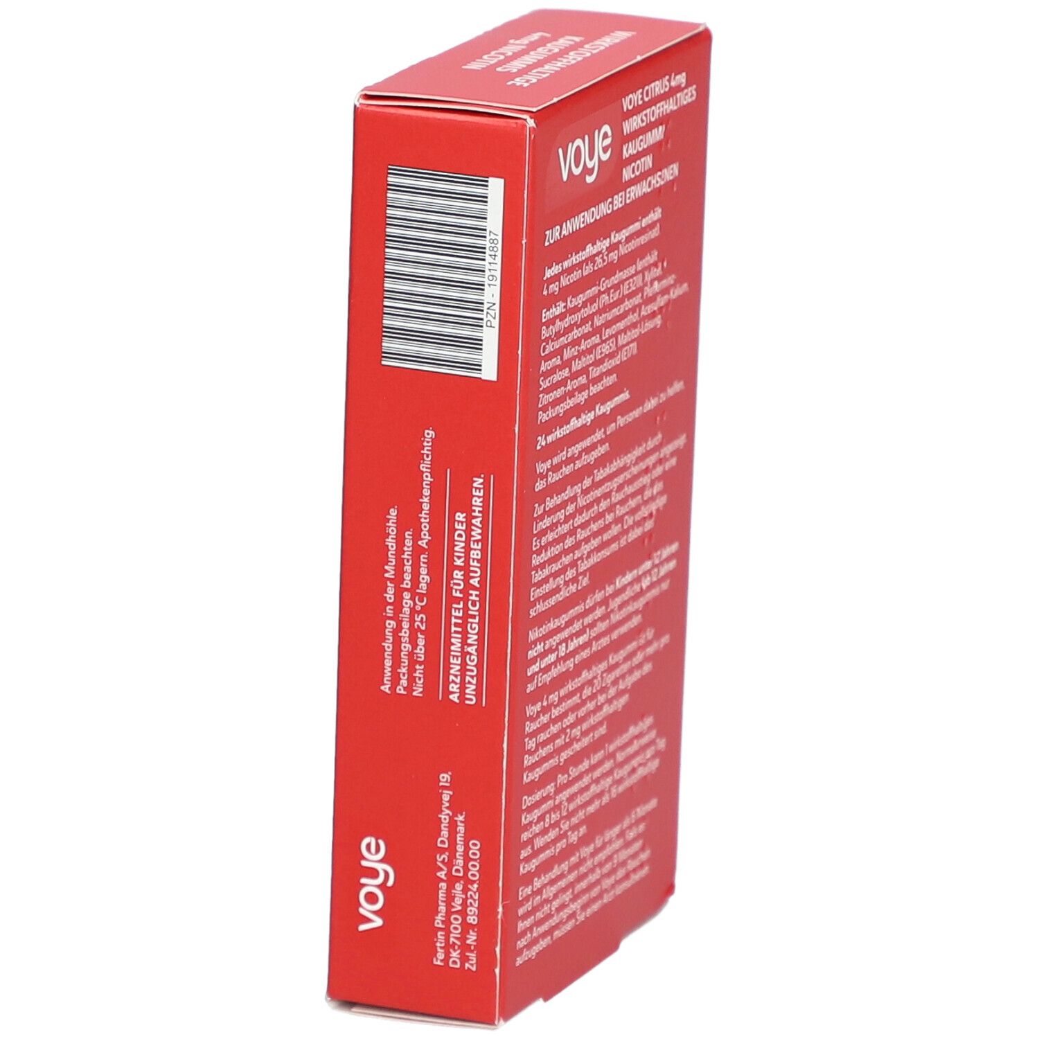 Voye Citrus4 mg wirkstoffhaltiges Kaugummi