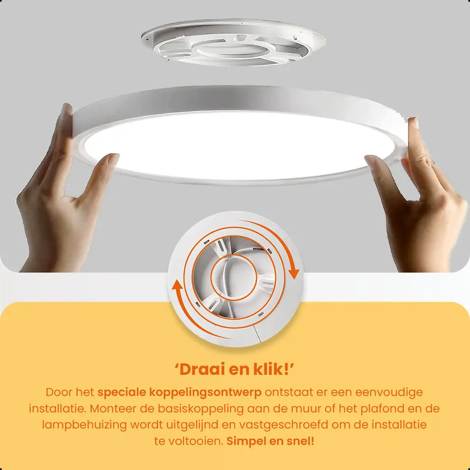 Goliving Plafondlamp - Plafonnière - LED - Ø23cm - Wit