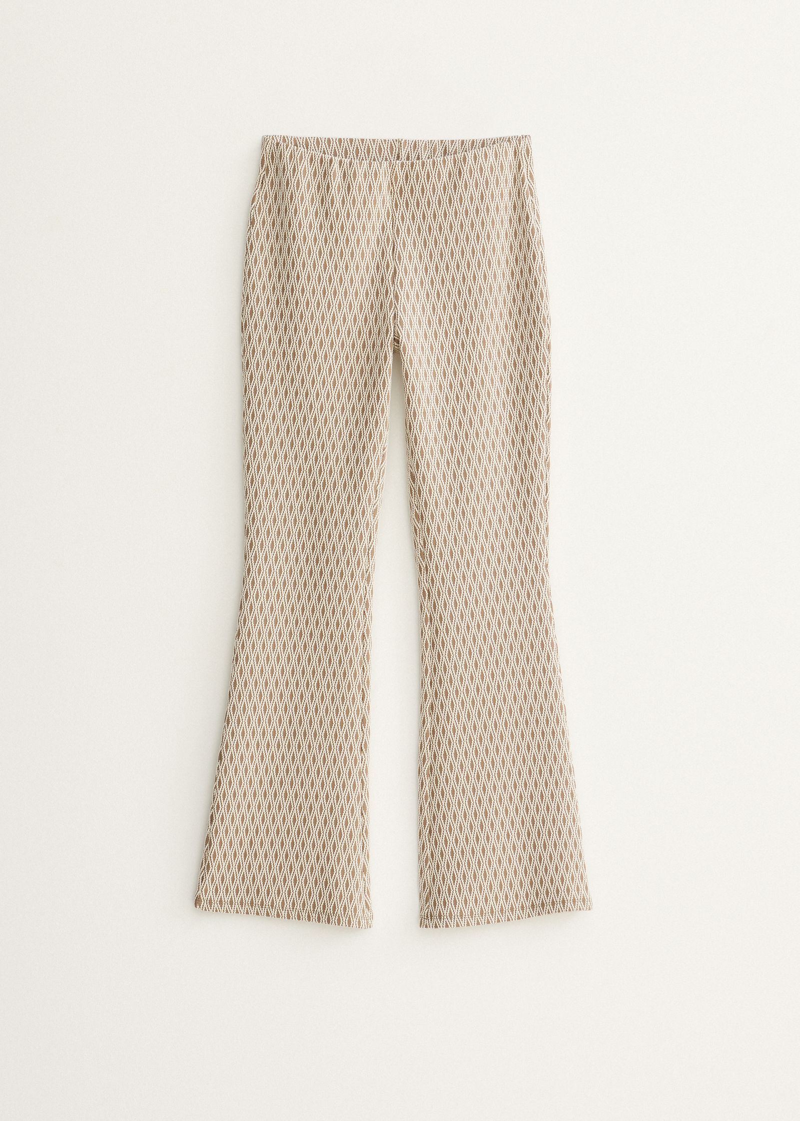 Jacquard flared broek