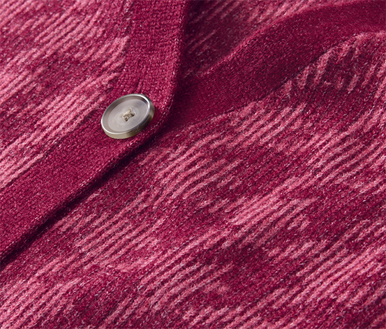 Grobstrick-Cardigan mit Hahnentritt-Jacquard