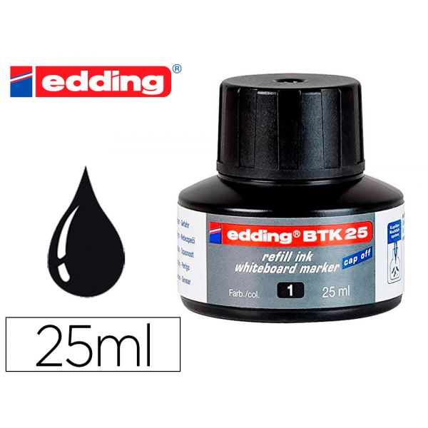 Edding Tinta Recarga Marcador Quadro BTK-25 25ml Preto