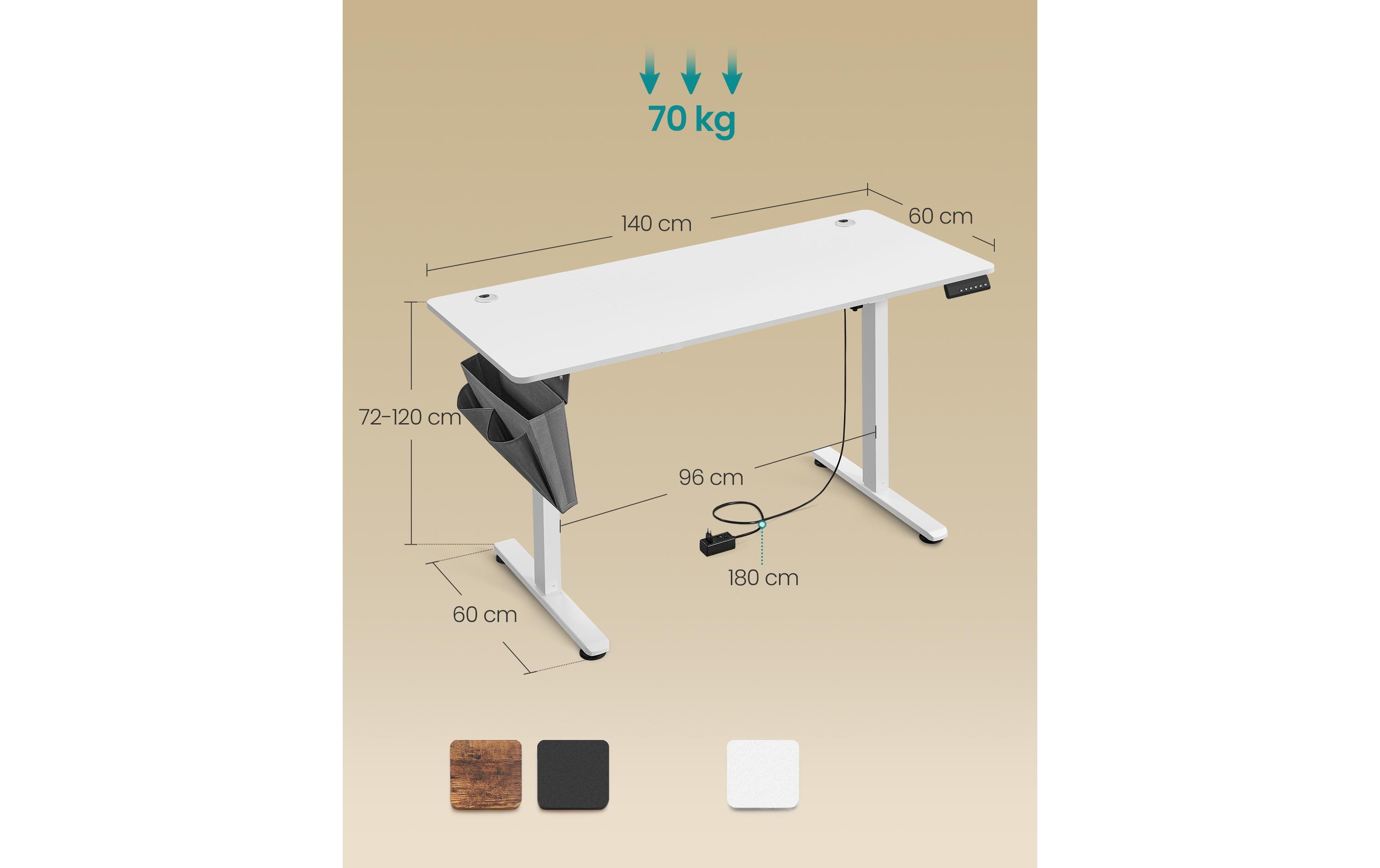 Stehtisch 140 x 60 cm, höhenverstellbar<br>Bürotisch