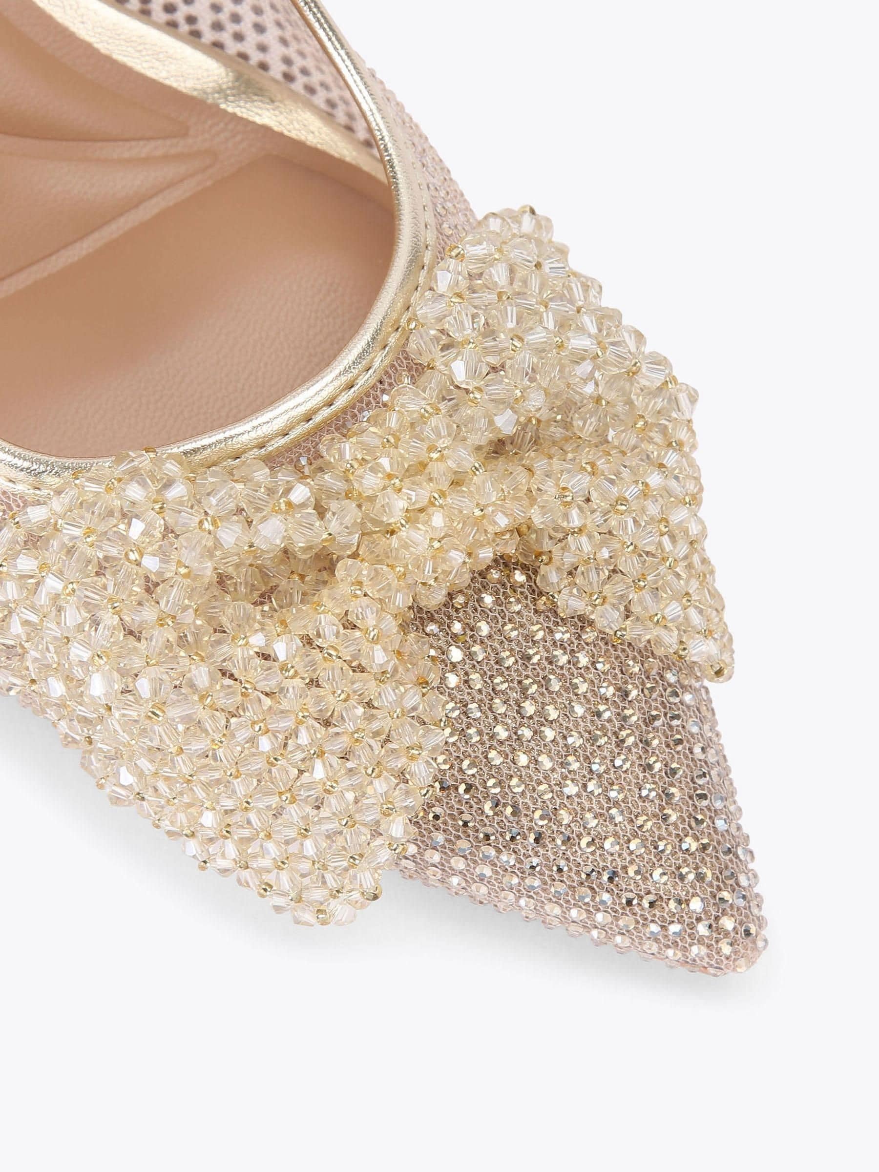 Goud - Carvela Chiara Bow Sling Shoes