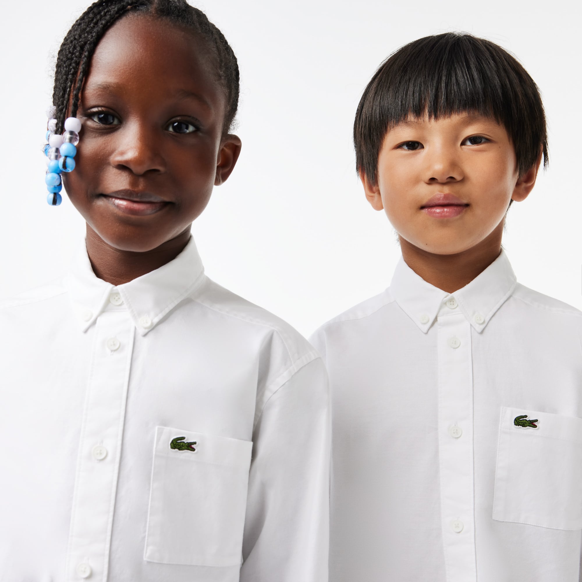 Chemise enfant Lacoste avec poches contrastées sur le devant T-Shirts & Chemises - Blanc - Lacoste - Enfant