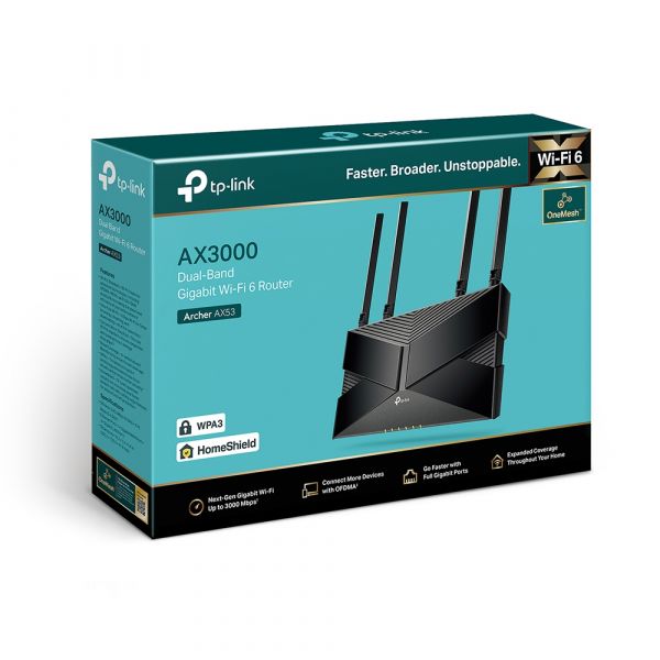 TP-Link Wireless AX3000 Archer AX53 Dual-Band Gigabit WiFi 6 - ARCHERAX53