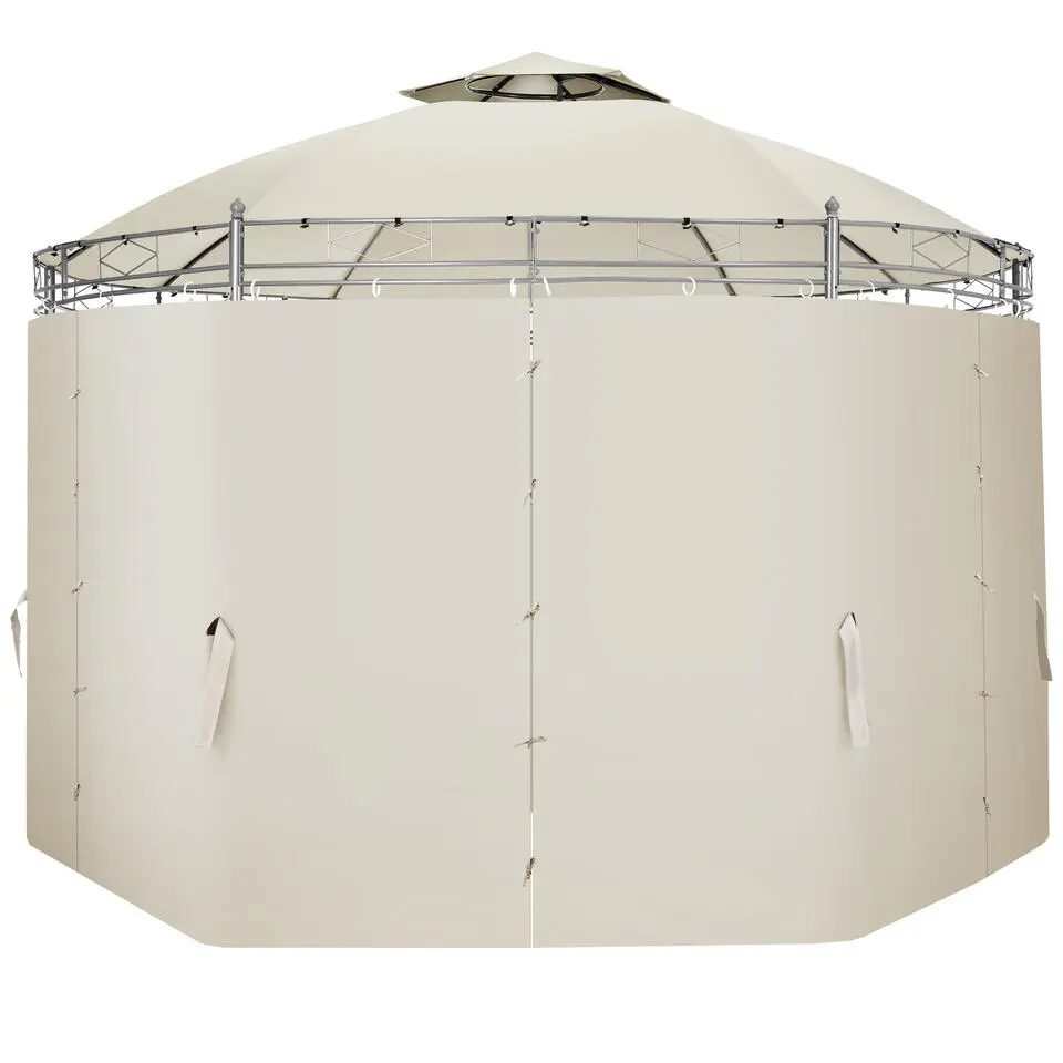 tectake Tuinpaviljoen Siana Ø 3.5m, Crème