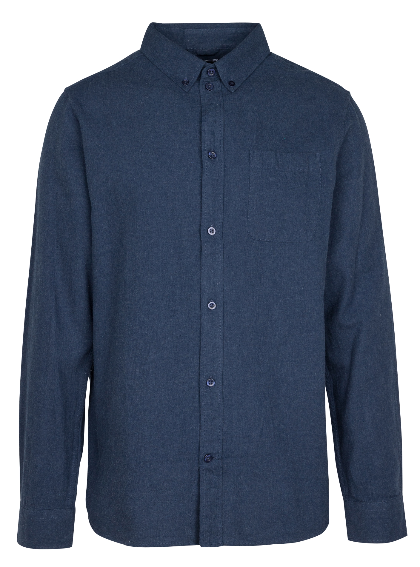 Chemise col américain regular-fit en coton bio | Bleu
