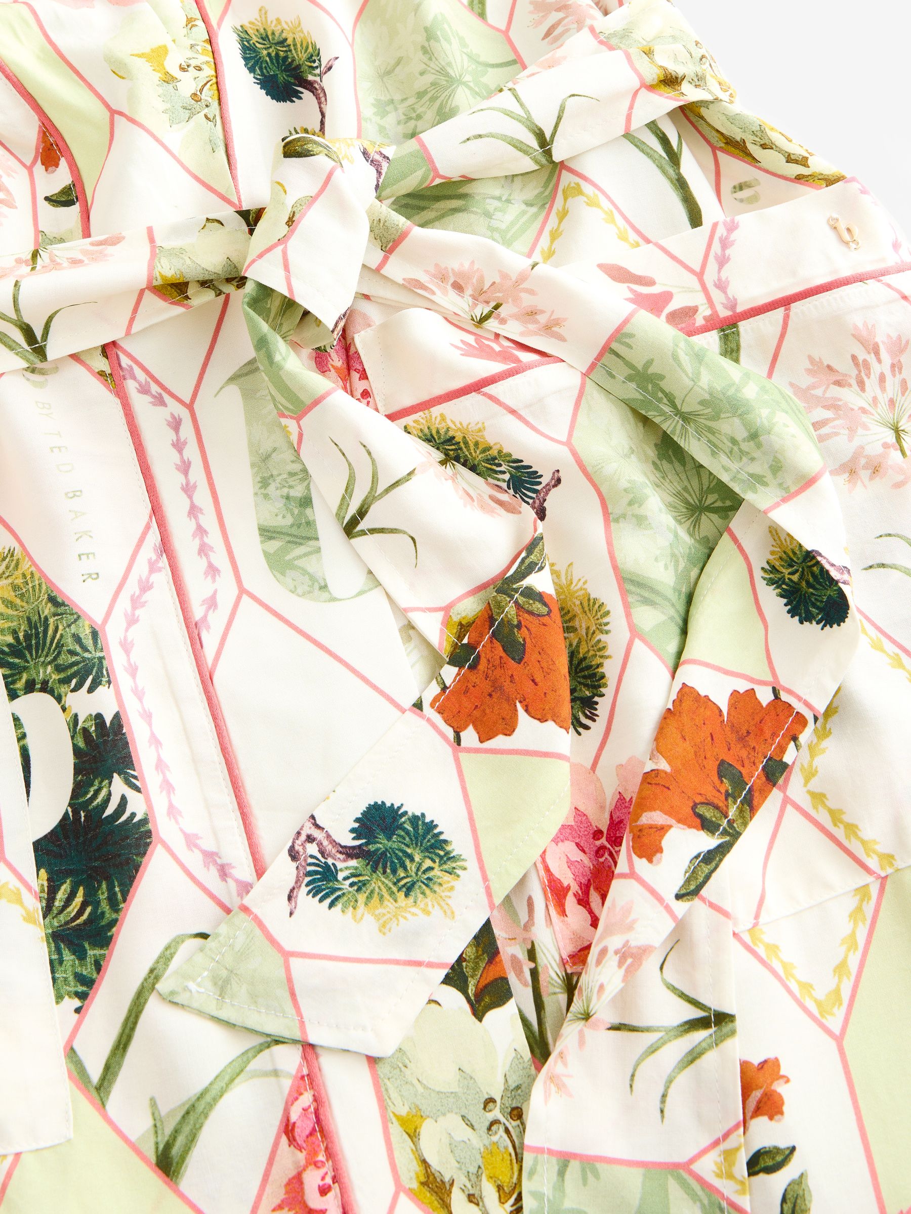 B by Ted Baker Ecru Floral Print Woven Robe