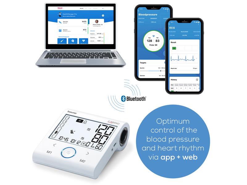 Beurer Blutdruckmessgerät BM 96 Cardio Oberarm-Blutdruckmessgerät mit EKG Funktion