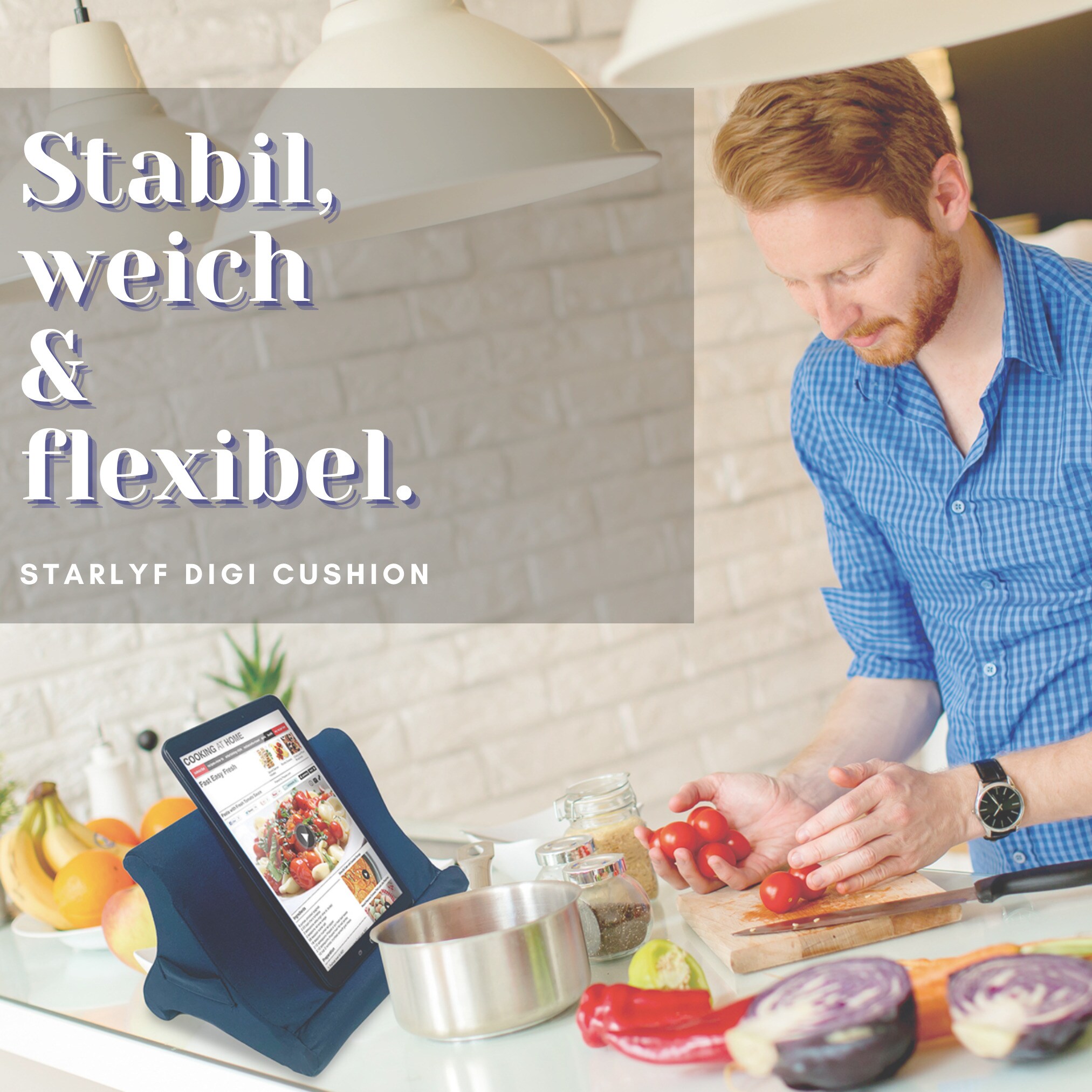 Starlyf® Dreieck Tabletkissen - Lese - Kissen - Buchkissen Digi Cushion
